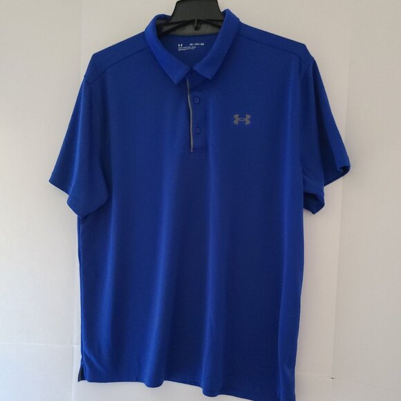 UNDER ARMOUR TECH MEN'S POLO IN ROYAL BLUE /3XL(ALSO LABELED 3TG/3EG) LOOSE FIT - Picture 4 of 12